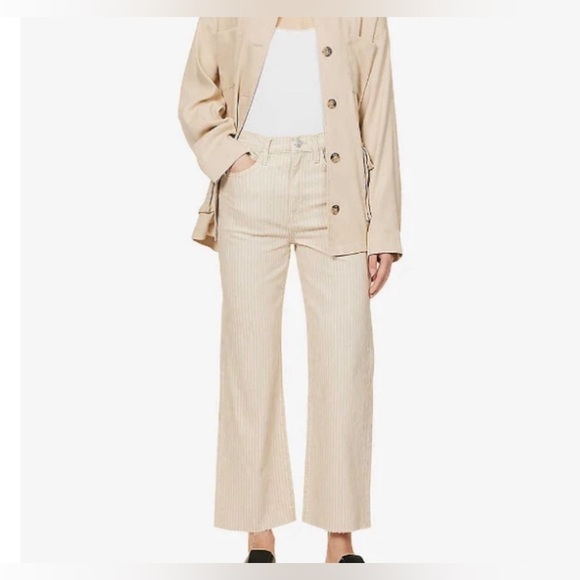 FRAME Le Jane Crop Striped Straight-Leg Jeans NWT SZ 26 ✨✨🔥🔥 - Picture 3 of 7